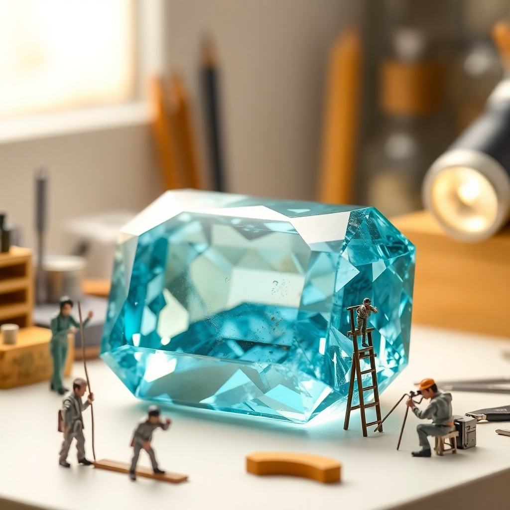 Küçük işçilerle taş fotoğrafı