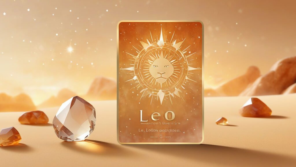 leo zodiac stone card design featuring one crystal (4) result